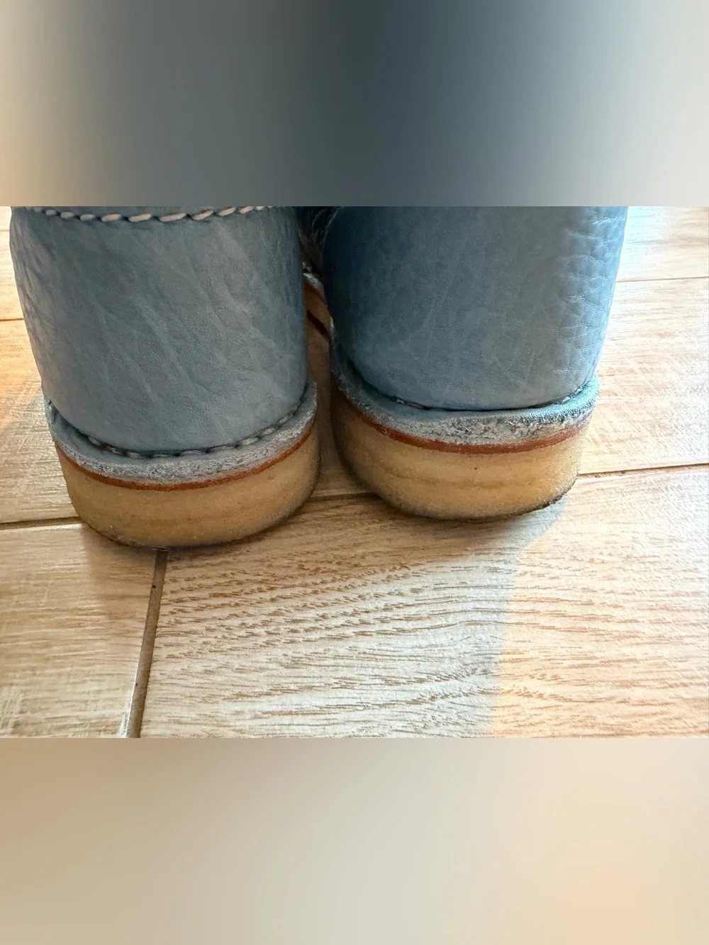 Duckfeet Arhus Blue Pebbled Leather Shearling Lined Boots Sz 39